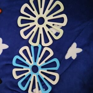 🎃Flower Trivet Mat Set in Blue and Green